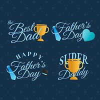 Best father&#39;s day card vector collection