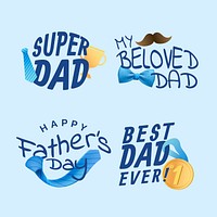 Best father's day card vector collection