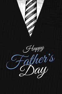 Happy father&#39;s day card with a suit and tie vector