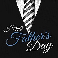 Happy father&#39;s day card with a suit and tie vector
