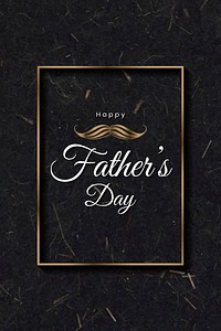 Happy father&#39;s day card with a mustache vector