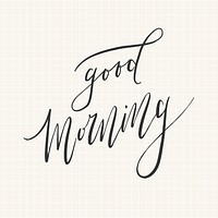 Stylish good morning typography design vector