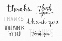 Thank you typography vector collection