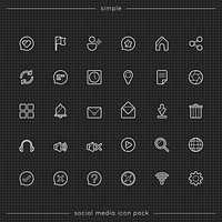 Social media icon pack vector