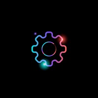 Setting gear social media icon vector