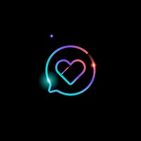 Heart social media icon vector