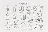 Business doodle collection design vector