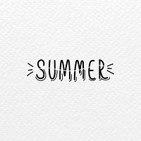 Summer typography on a white background vector