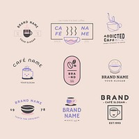 Coffee shop badge logo vector set