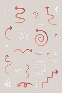 Arrow and speech bubble doodle vector collection