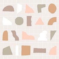 Various shapes of torn notepaper template vector set