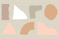 Various shapes of torn notepaper template vector set