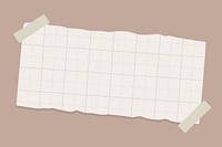 Beige grid notepaper template vector