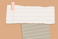 Rectangle beige notepaper template vector