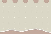 Torn dotted green notepaper template vector