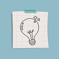Creative light bulb doodle vector