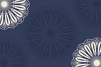 Blue Islamic floral background vector for Ramadan Mubarak and Eid festivals