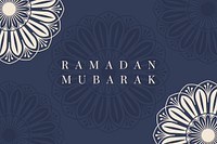 Ramadan Mubarak with floral design vector