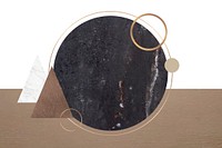 Round black marble frame vector