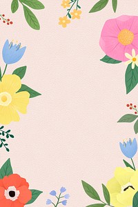 Blooming floral frame design vector