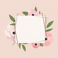 Pink square frame design vector