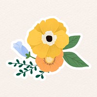 Colorful flower with leaves vector