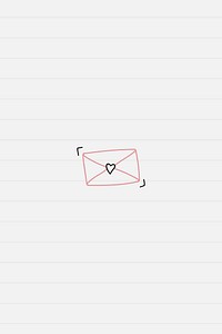 Hand drawn love letter doodle vector