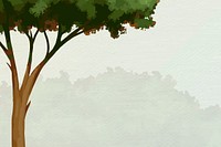 Hand drawn umbrella pine background vector