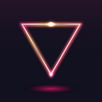 Retro neon triangle badge vector