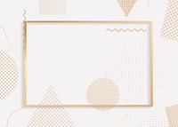 Rectangle frame on halftone white background vector