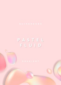 Pink pastel fluid design poster vector