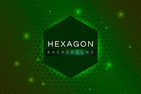 Green hexagon background design vector