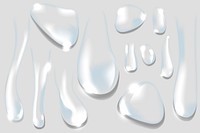 Various shapes of water drops vector