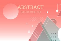 Red geometric abstract background vector