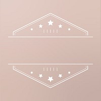 White badge on pink background vector