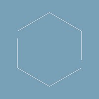 Hexagon badge on blue background vector