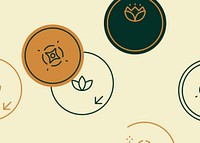 Round shaped badge collection vector