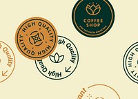 High quality badge collection vector