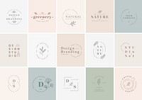 Floral brand and logo designs vector collection