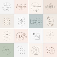 Floral brand and logo designs vector collection