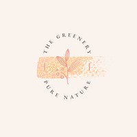 The greenery pure nature minimal logo vector