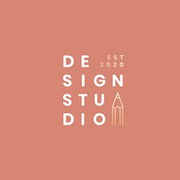 Design studio minimal logo vector