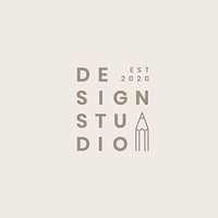 Design studio minimal logo vector