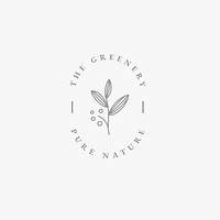 The greenery pure nature minimal logo vector
