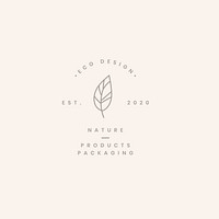 Eco product branding and logo vector