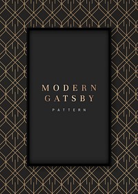 Modern golden gatsby pattern design vector