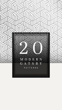 Modern gatsby pattern design vector