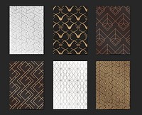 Modern gatsby pattern design collection vector