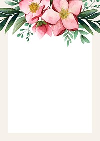 Flowers invitation card template vector