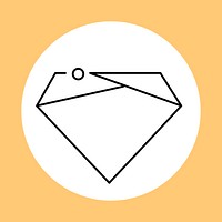 Minimal diamond logo design vector